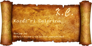 Kozári Celerina névjegykártya
